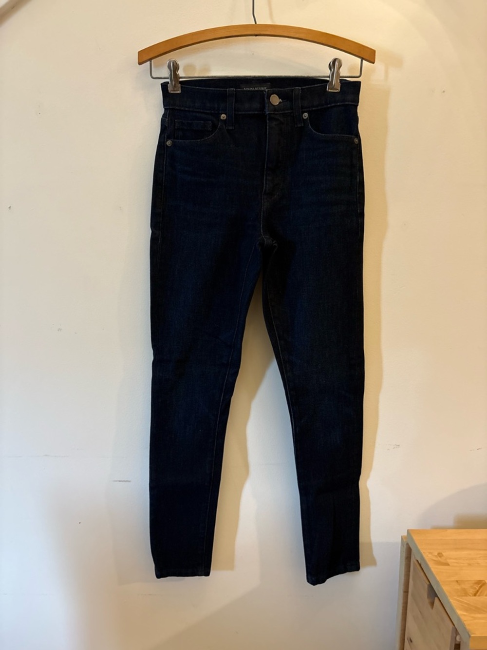 Banana Republic High-Rise Skinny Jeans in Dark Indigo